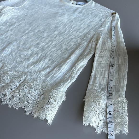 Sandro Paris off white lace trim top - Picture 5 of 9